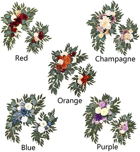 SUNFECILI Wedding Arch Flowers Decor Swag