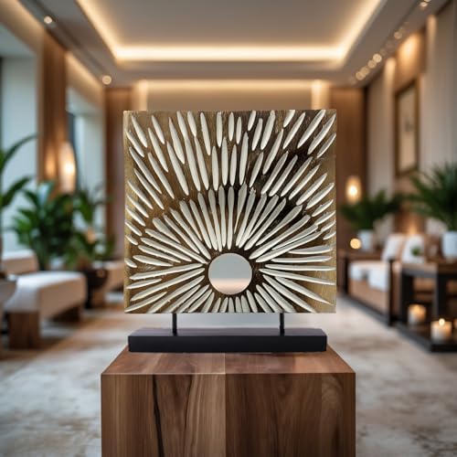 Decozen Handcrafted Solid Wood Centerpiece for Home Decor