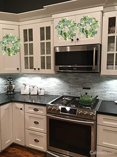LSKYTOP 2 Pcs Eucalyptus Wreath for Kitchen Farmhouse Decor