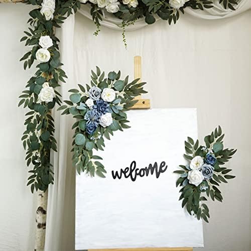 SUNFECILI Wedding Arch Flowers Decor Swag