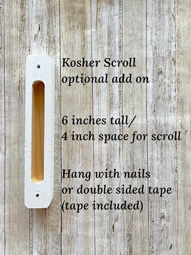 Lea Joelle Unicorn Mezuzah with Rainbow and Stars - Handmade Scroll Case Dark Pink