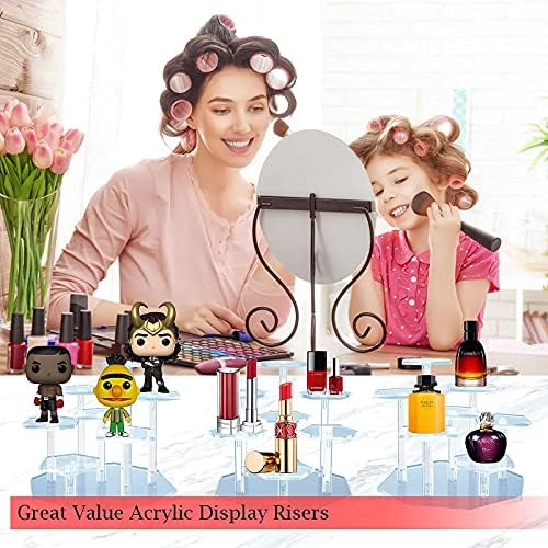 7-Tier Clear Acrylic Display Stand for Jewelry and Collectibles