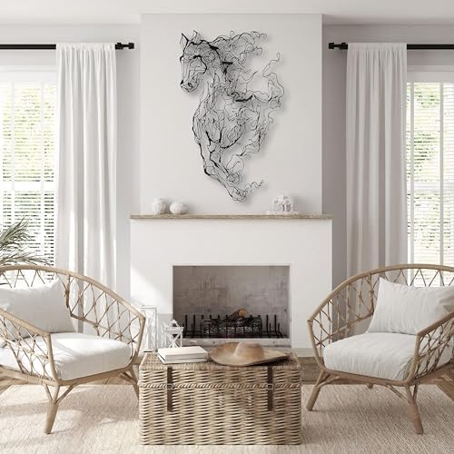 PLTZCRAFT Horse Wall Art Decor Sculpture 39x24in