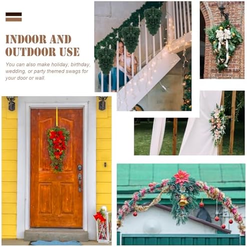 Grapevine Teardrop Swag Base 2 Pack for Door Decor