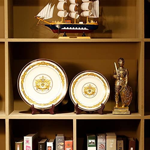 Tatuo 4 Pack Red Wooden Display Easel Plate Holder