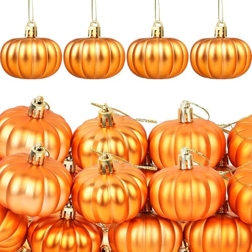 12 Pcs Pumpkin Hanging Ornaments for Fall Thanksgiving Christmas Decor