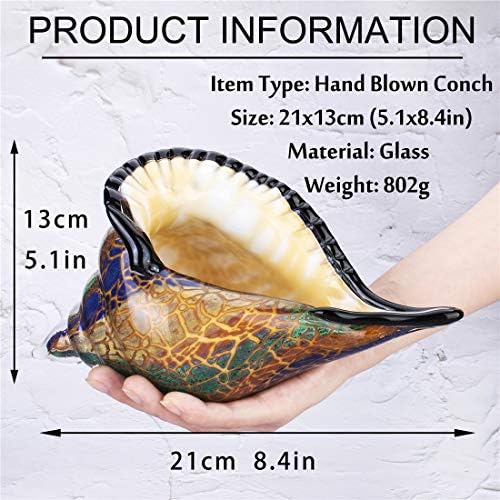 QFkris Glass Conch Figurines - Unique Home Decor