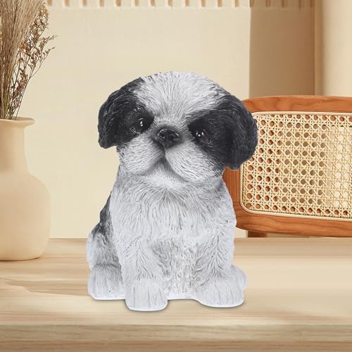 Adorable Dog Statue Home Decor Miniature Figurine