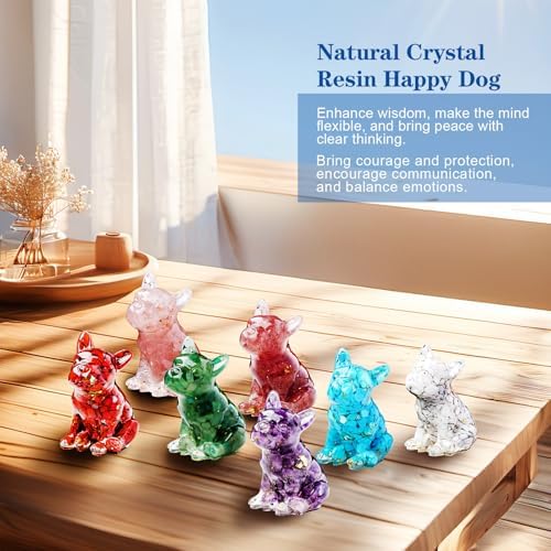 Crystal Resin French Bulldog Gravel Drop Decor Set