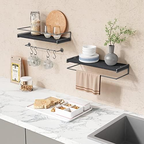 Forbena Floating Shelves Set of 2 for Bathroom and Kitchen