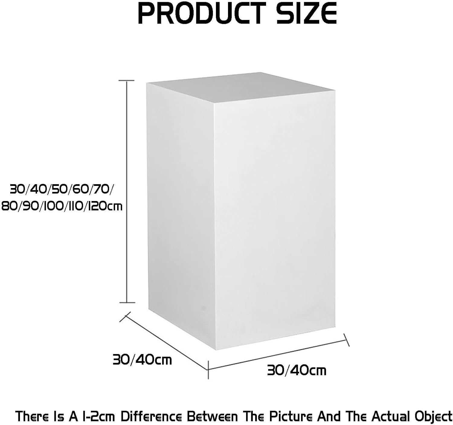 Rectangular Display Stand for Mannequin Collectibles Black 40x110cm