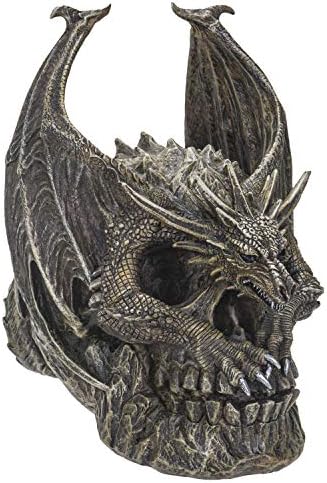 SUMMIT COLLECTION Spiral Dragon Skull Figurine 75 Inches