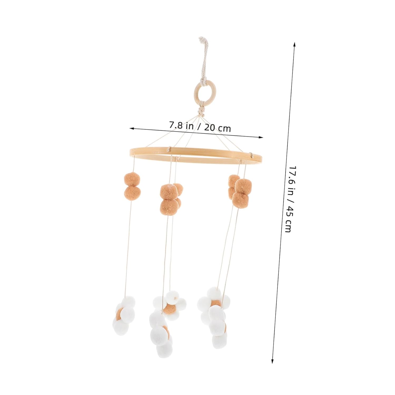 Boho Flower Mobile for Nursery Crib Bassinet Decor