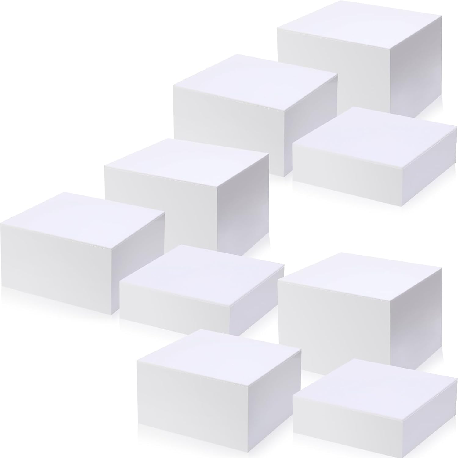 Suzile 9 Pcs Acrylic Risers Display Set for Party Decor and Storage