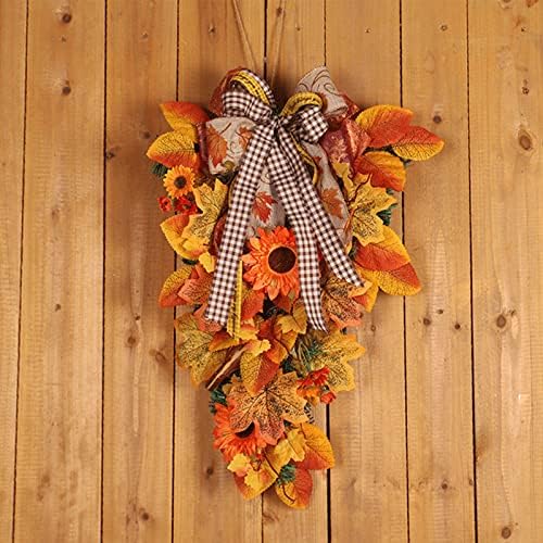 Fall Maple Swag Wreath for Front Door