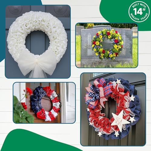 2-Pack 14 Inch Round Metal Wreath Frame