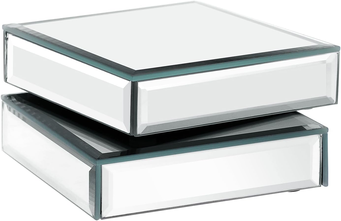Hipiwe 2 Pack Square Mirror Display Risers Stand