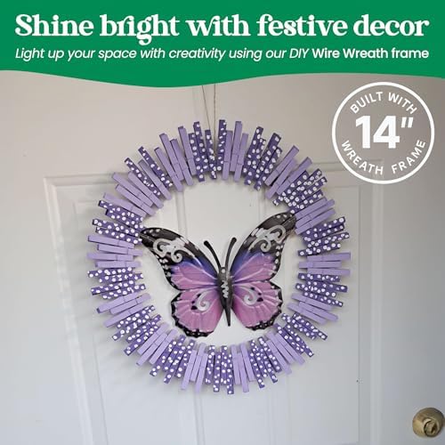 2-Pack 14 Inch Round Metal Wreath Frame