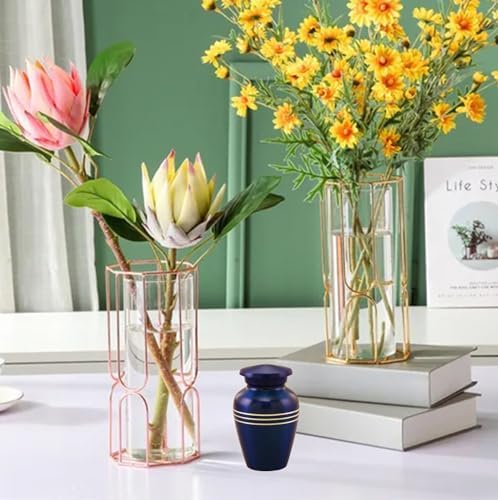 Immortal Memories Serenity Mini Urn for Ashes - Cobalt Blue Velvet Bag