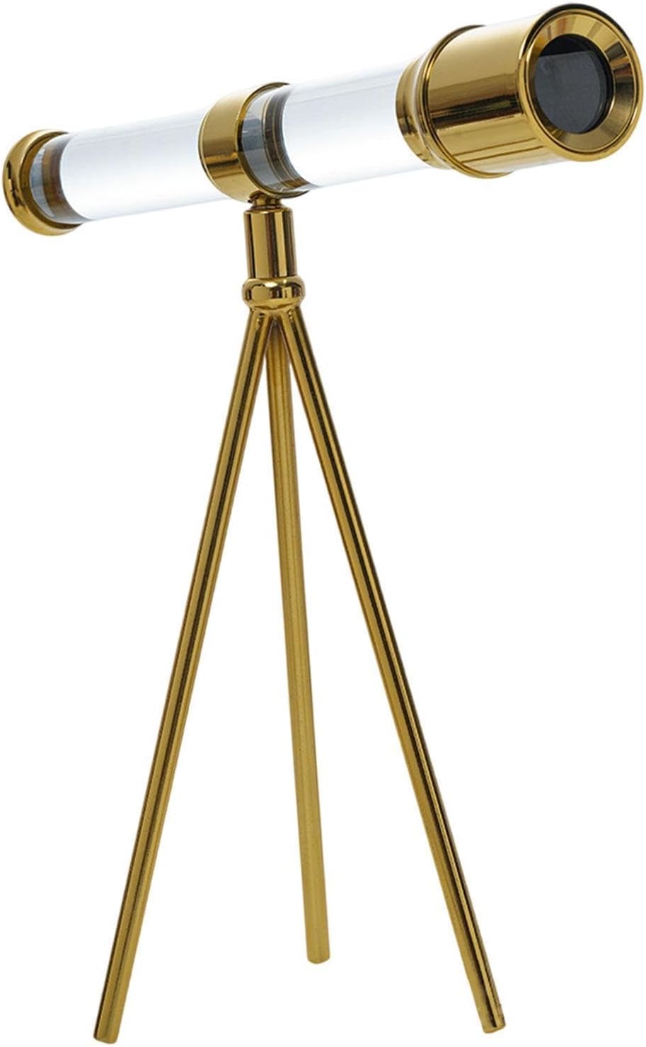 Qianly Glass Telescope Statue Decor for Living Room