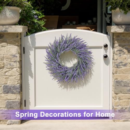 26 Inch Lavender Wreath for Front Door Home Decor