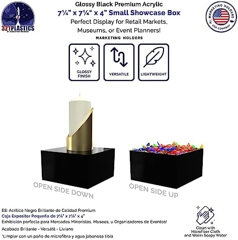 Acrylic Display Box with 5 Sides and One Open Side