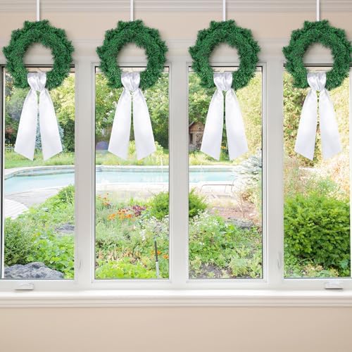 White Wreath Sash for Front Door 449 x 563 4 Pcs