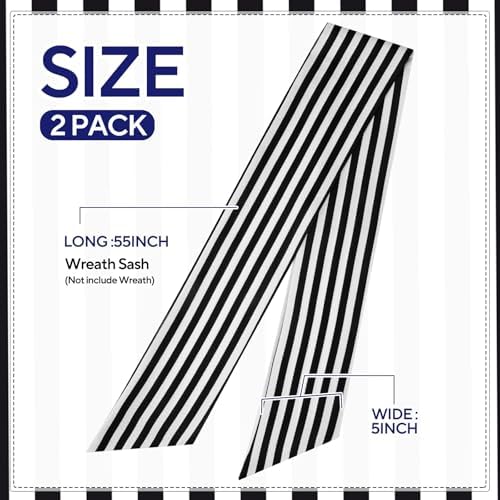 2 Pack Boxwood Wreath Sash Garland for Front Door and Porch Decor