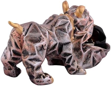Skycrafts Cool Dog Sculpture with Plate for Home Decor