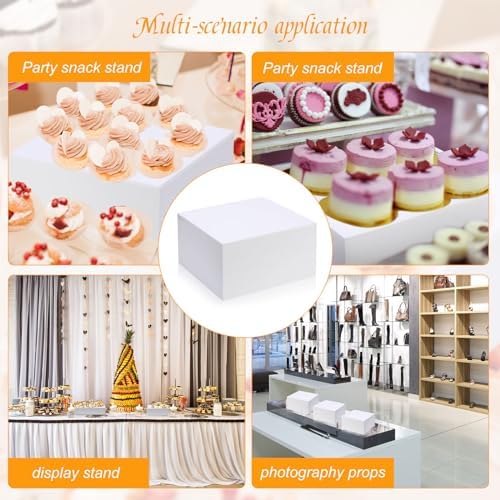 Suzile 9 Pcs Acrylic Risers Display Set for Party Decor and Storage