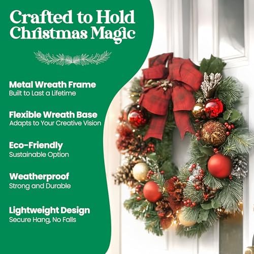 2-Pack 14 Inch Round Metal Wreath Frame
