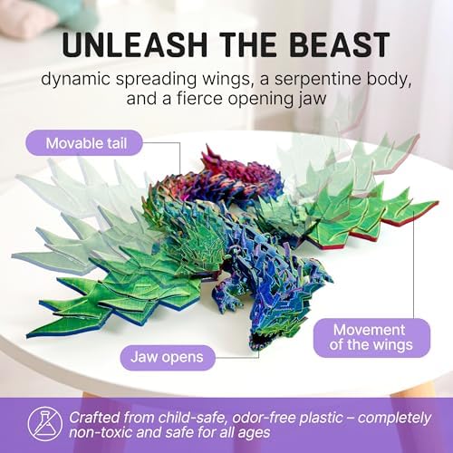 VOSKO CyberDragon 12 Inch Articulated Fantasy Sculpture