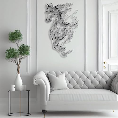 PLTZCRAFT Horse Wall Art Decor Sculpture 39x24in