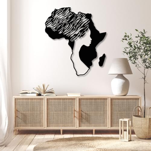 Yemwot African Woman Gold Metal Wall Art 29x33