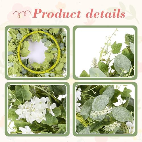 YNYLCHMX 18 Inch Spring Summer Wreath for Front Door