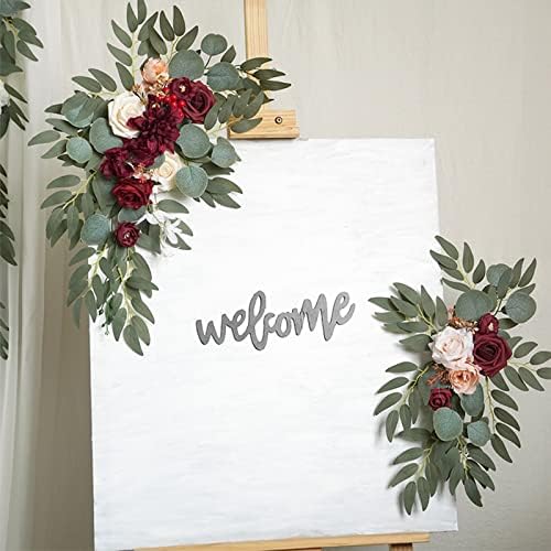SUNFECILI Wedding Arch Flowers Decor Swag