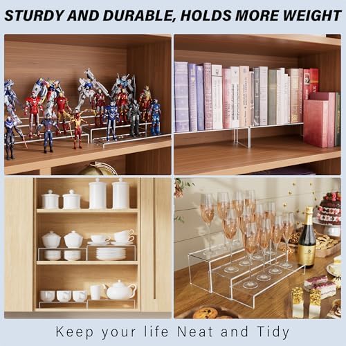 5 Pcs Acrylic Display Risers for Perfume and Collectibles
