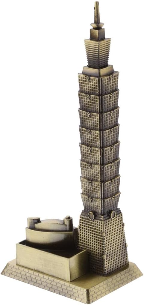 MERIGLARE Alloy Taipei 101 Tower Building Figurine Statue Home Office Decor Gift