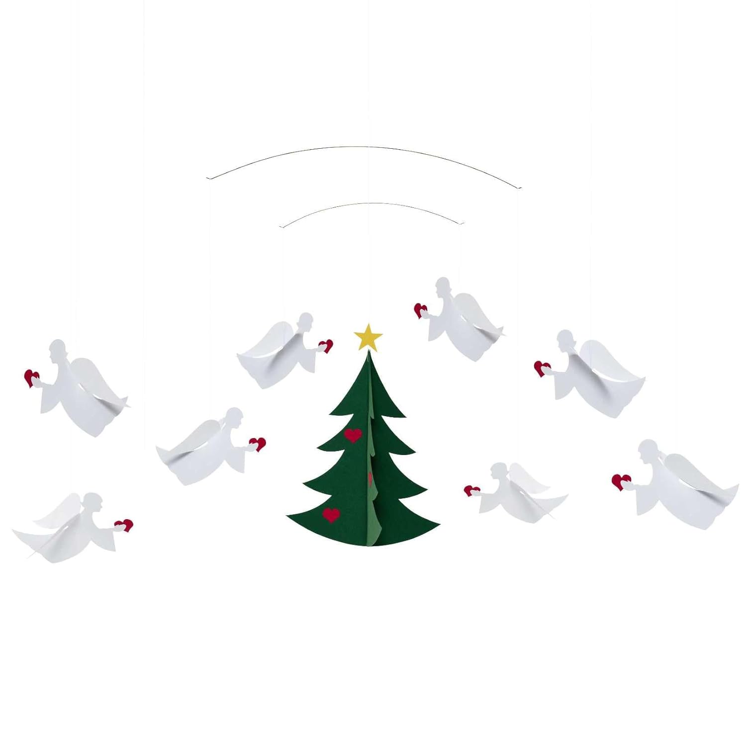 Angels of Love 8 Hanging Mobile - 22 Inches Handmade Denmark
