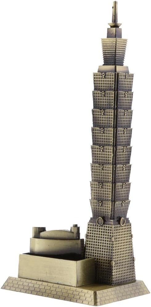 MERIGLARE Alloy Taipei 101 Tower Building Figurine Statue Home Office Decor Gift