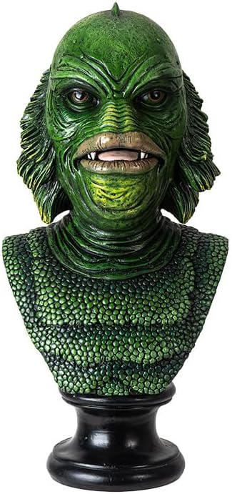Green Gill-Man Swamp Monster Figurine Decorative Bust