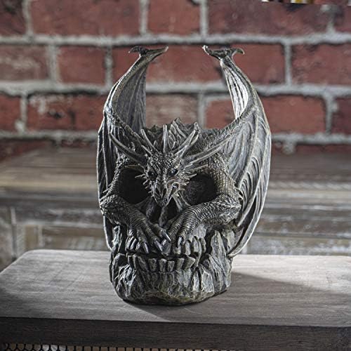 SUMMIT COLLECTION Spiral Dragon Skull Figurine 75 Inches