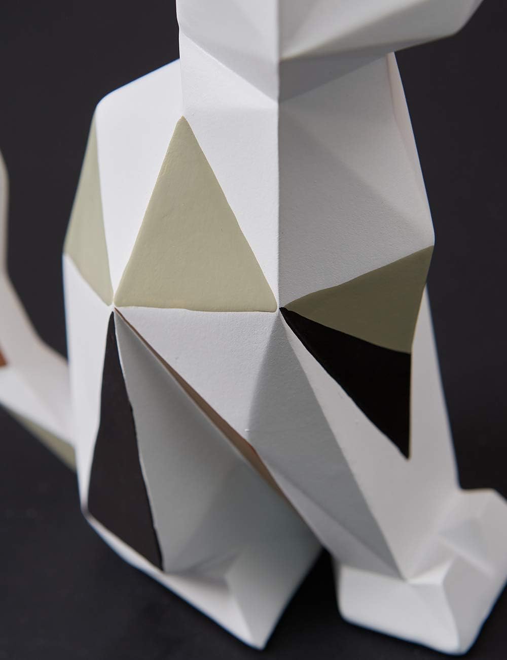 HAUCOZE Geometric Cat Statue Modern Home Decor Figurine