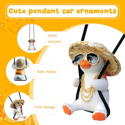 Cool Swinging Duck Car Mirror Charm