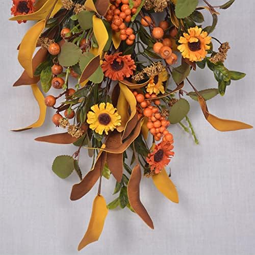 Fall Harvest Teardrop Swag Artificial Autumn Decor