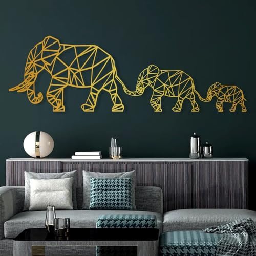 Cadeali Elephant Metal Wall Art - 30 W x 10 H