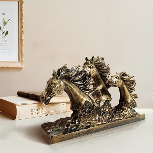 SIMONS SHOP Bronze Horse Sculpture 65 x 95 Animal Figurine for Home Decor
