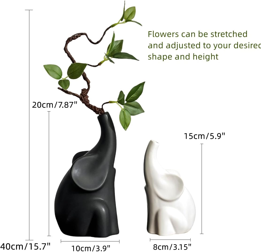 Lovely Elephant Sculpture with Flower Home Decor