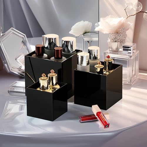 Sets of 3 Acrylic Display Risers with Hollow Bottoms