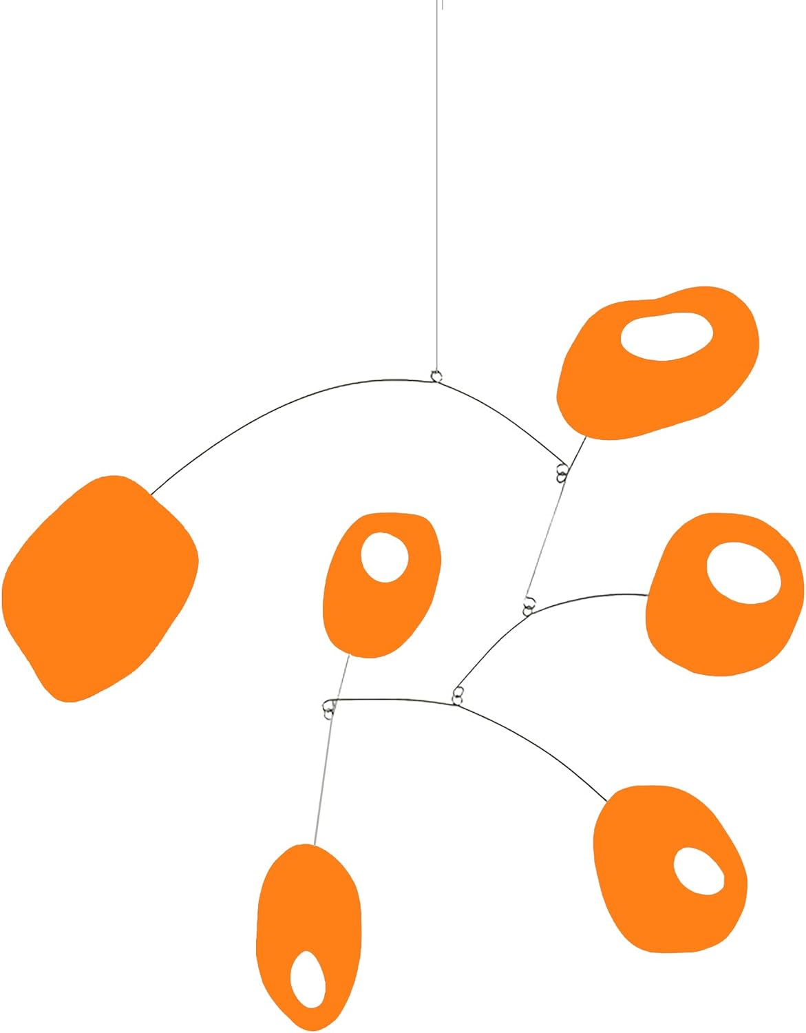 Orange Retro Modern Art Mobile 24x22 Made in USA
